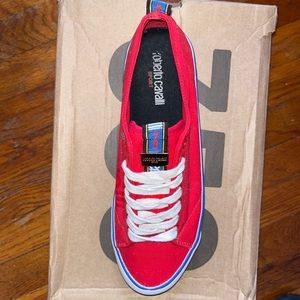 Red, white and blue Roberto Cavalli sneakers